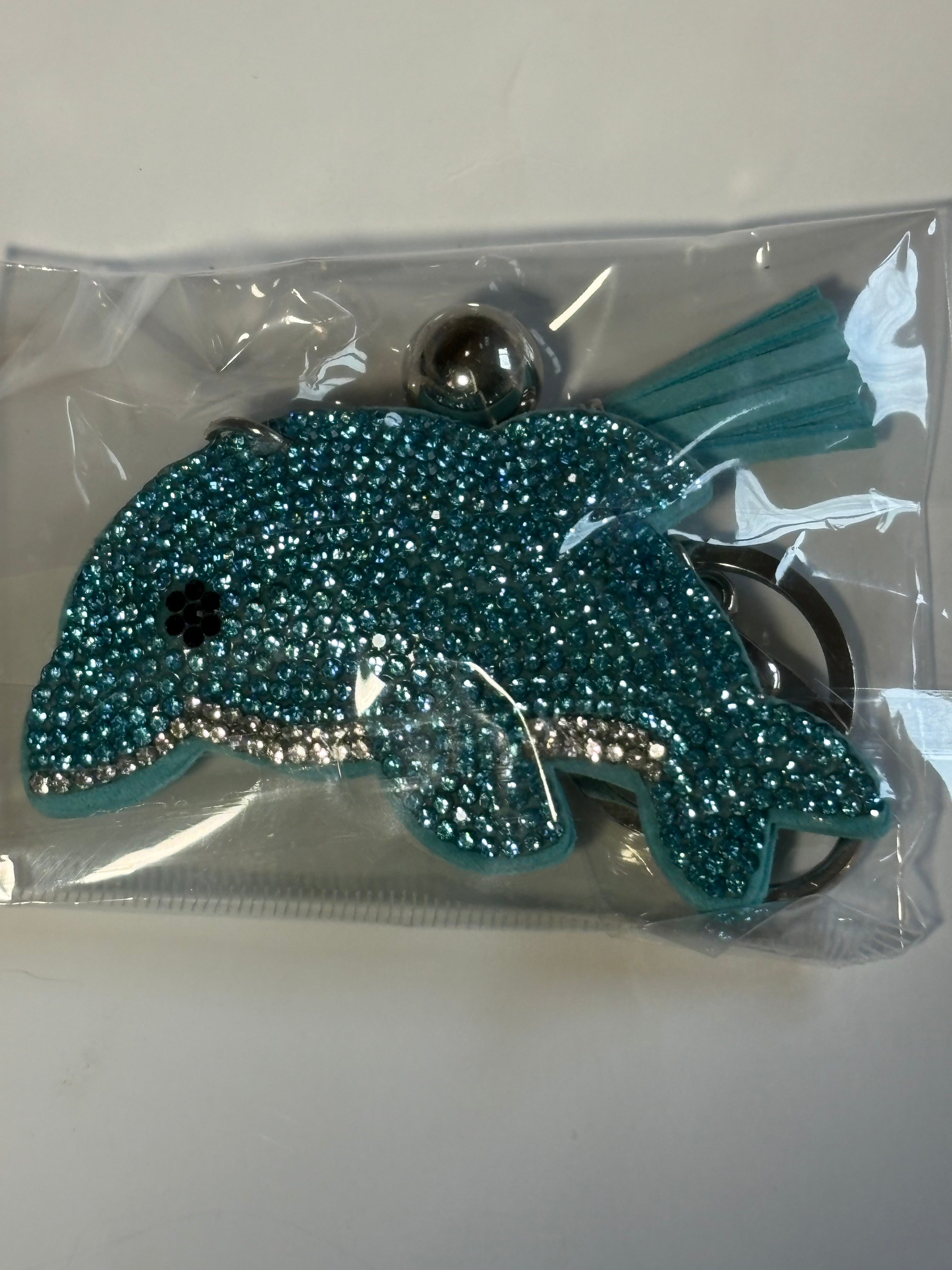 Rhinestone Keychain - Dolphin