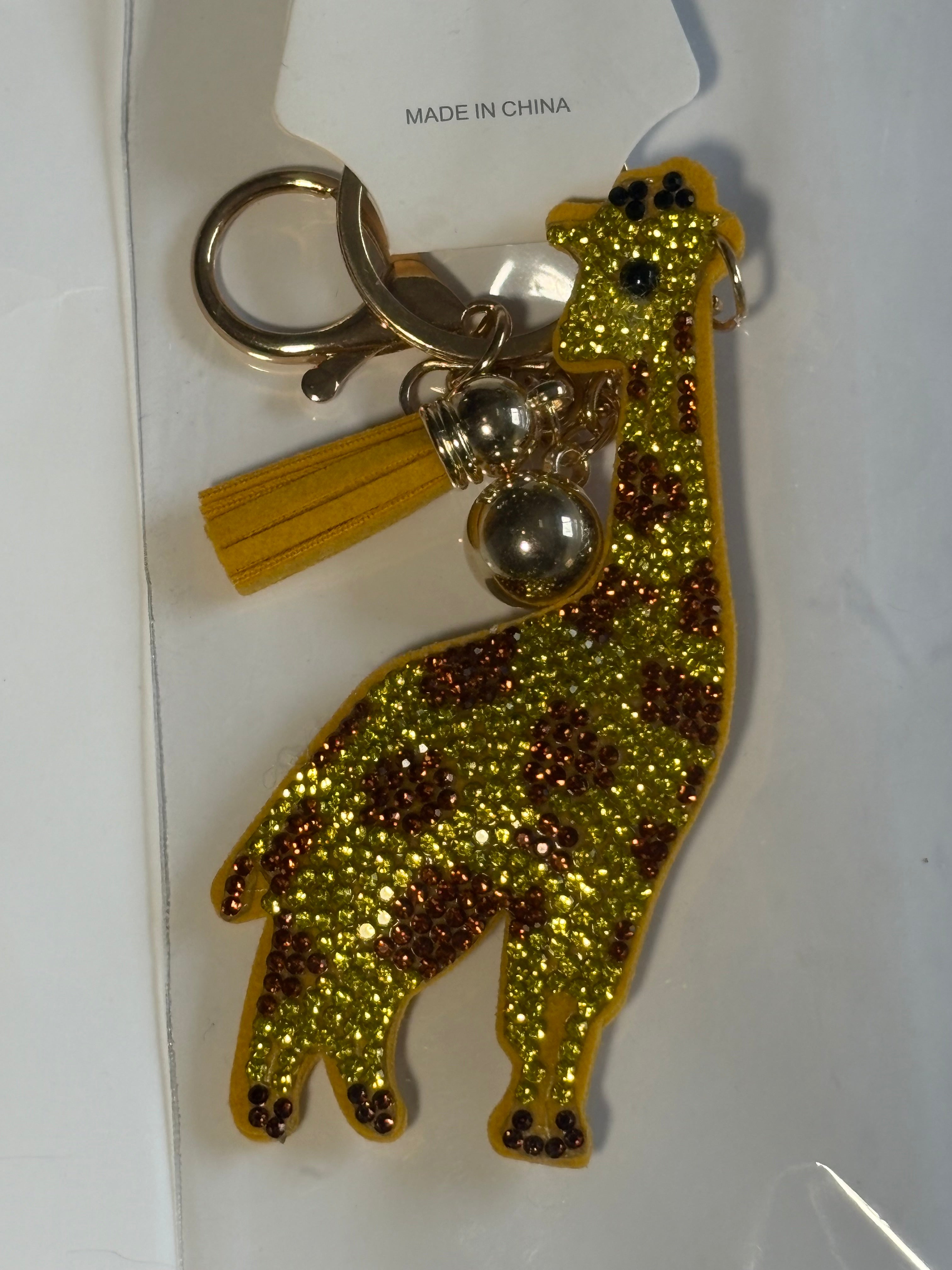 Rhinestone Keychain - Giraffe