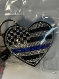 Rhinestone Keychain - Police