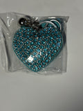 Rhinestone Keychain - Blue Heart