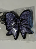Rhinestone Keychain - Purple Bow