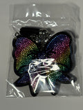 Rhinestone Keychain - Rainbow Bow