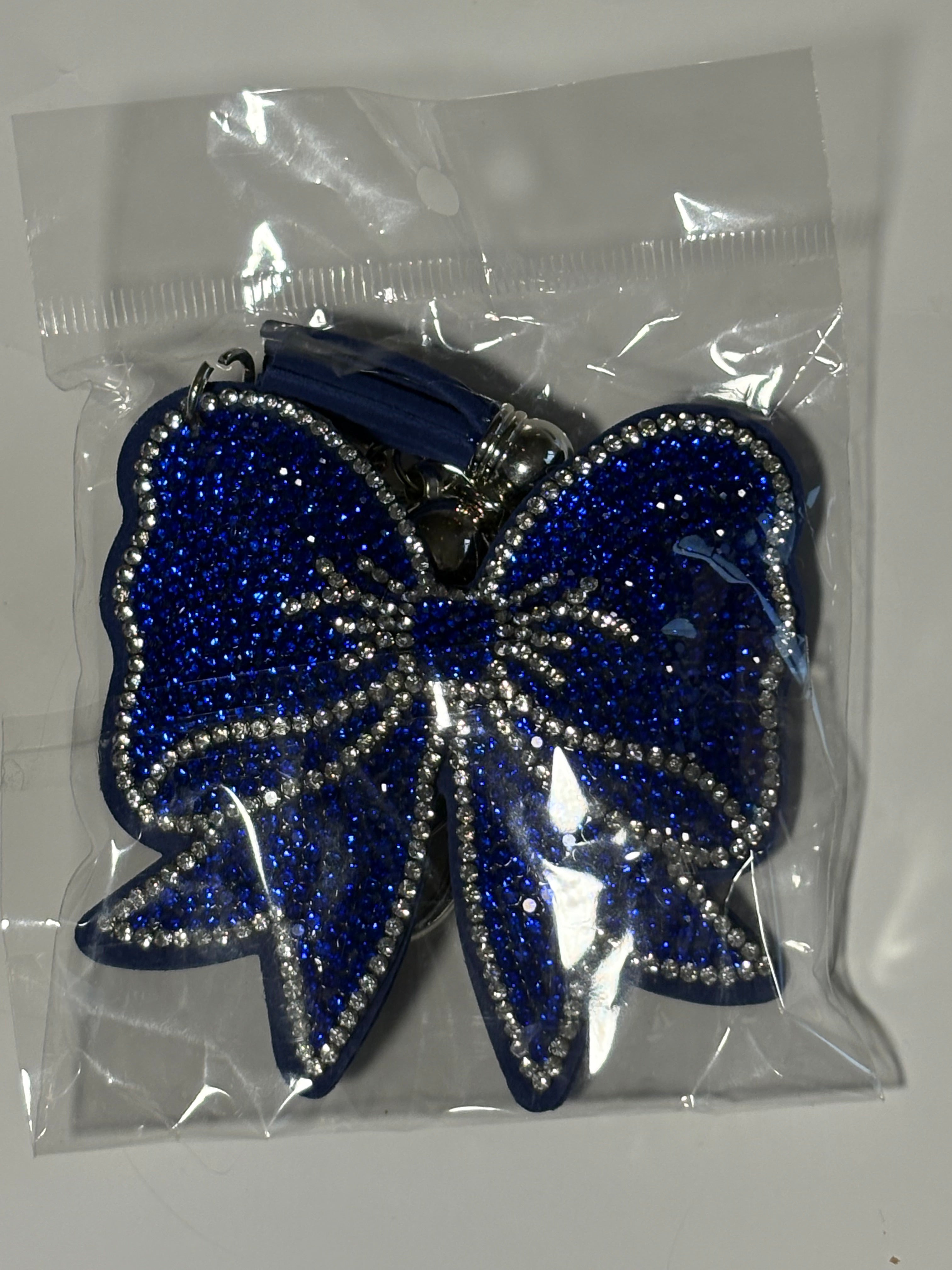 Rhinestone Keychain - Blue bow