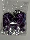 Rhinestone Keychain - Purple Bow