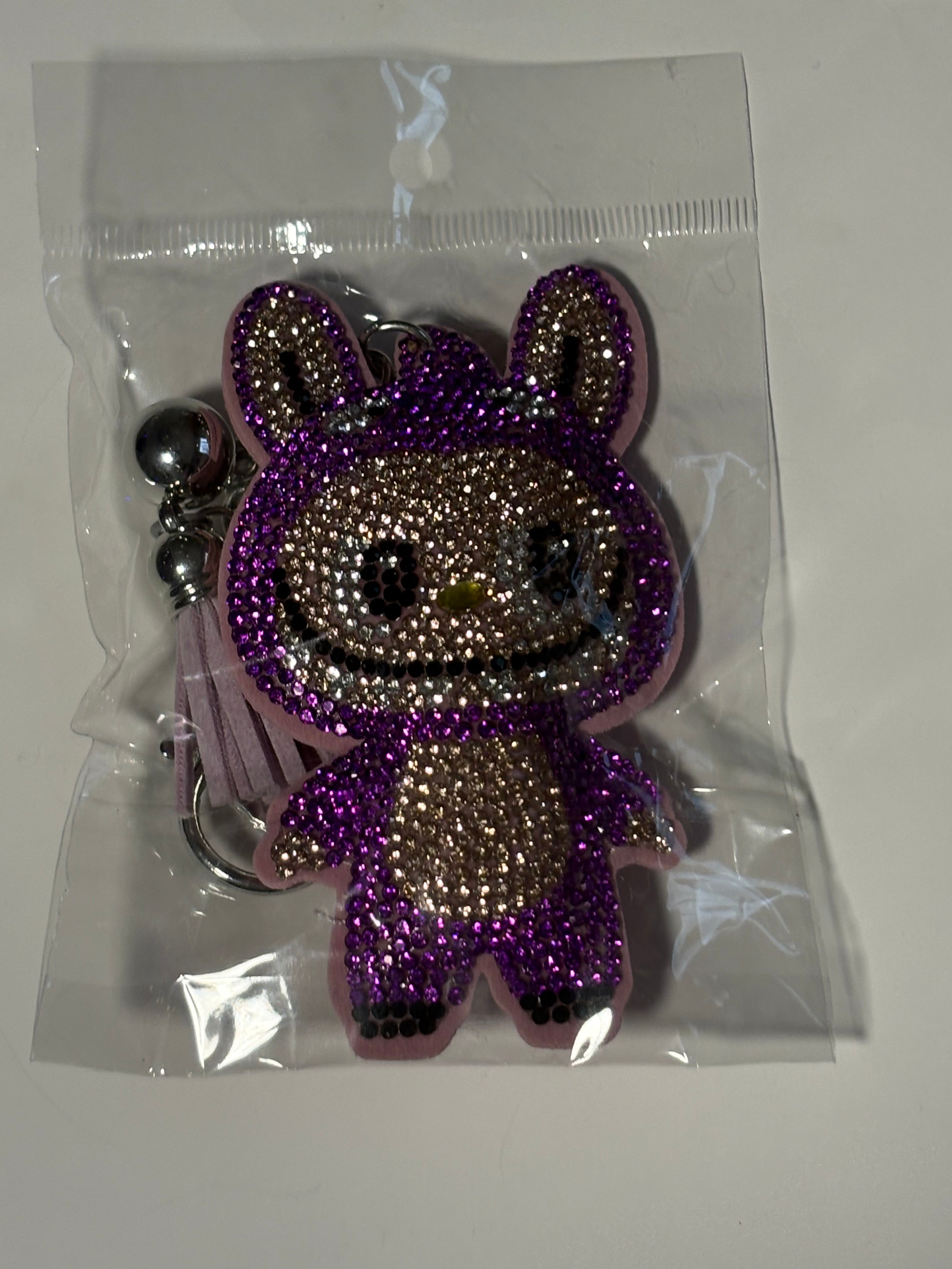 Rhinestone Keychain - Purple