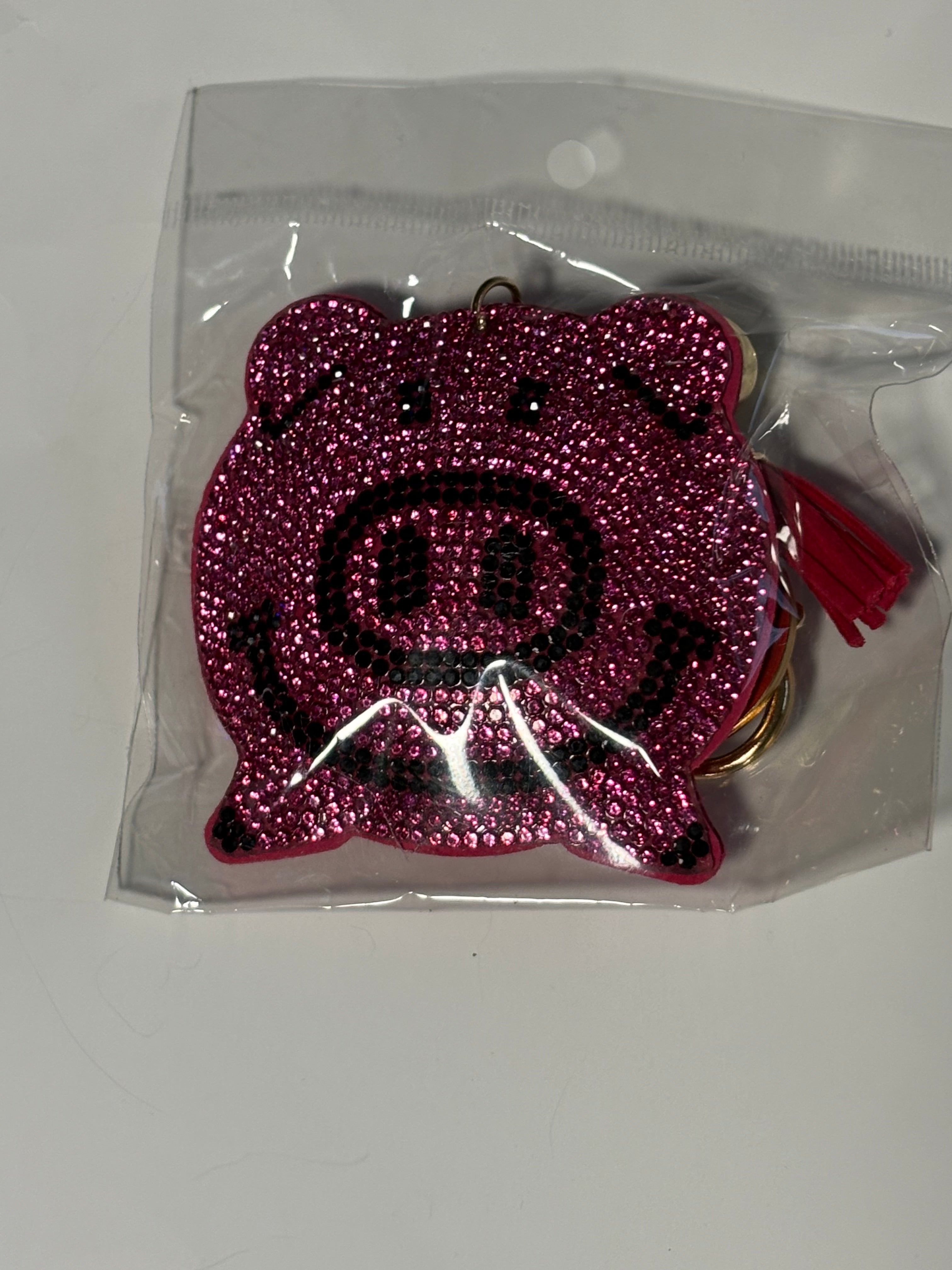 Rhinestone Keychain - Piggy Bank