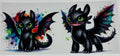 Black Dragon colorful wings