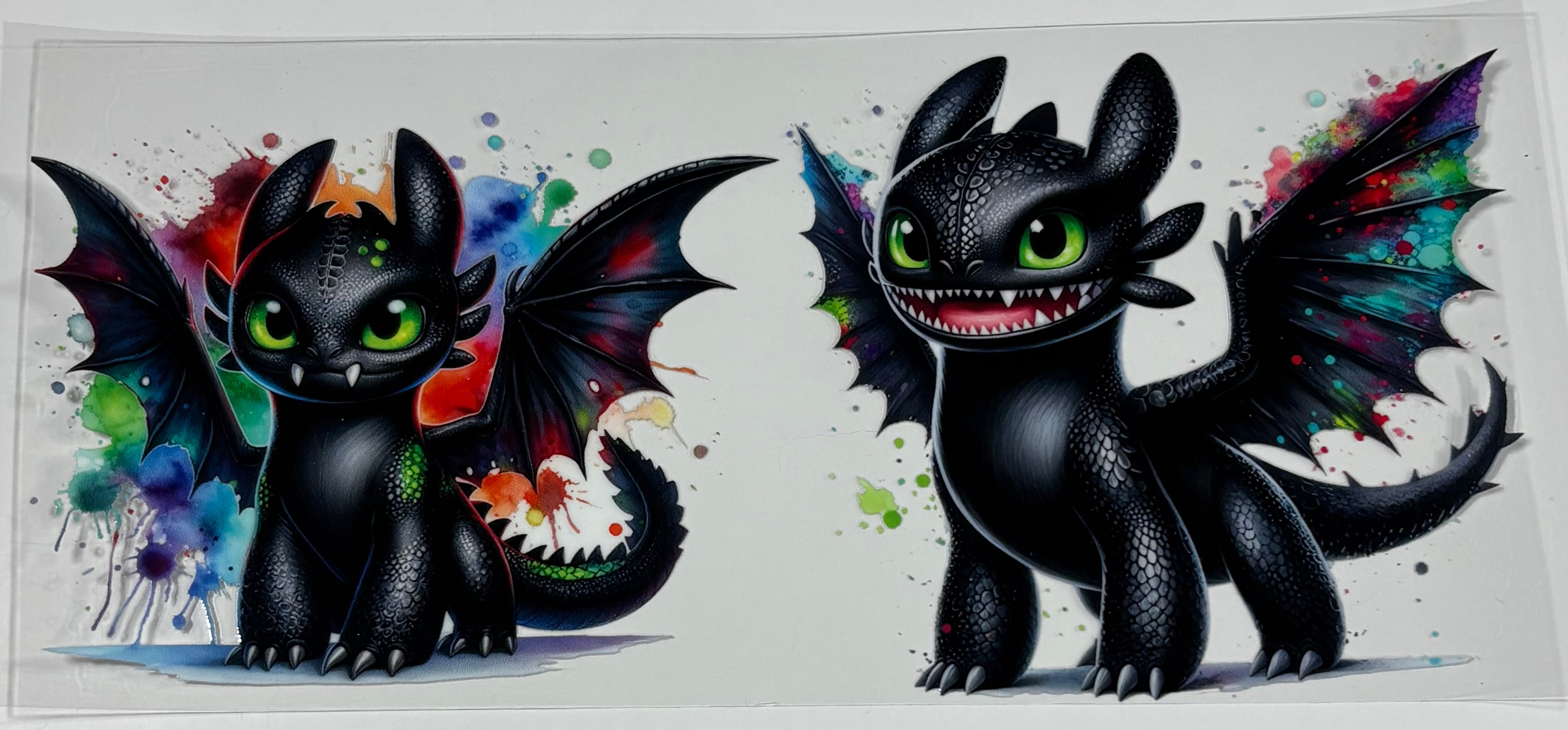 Black Dragon colorful wings