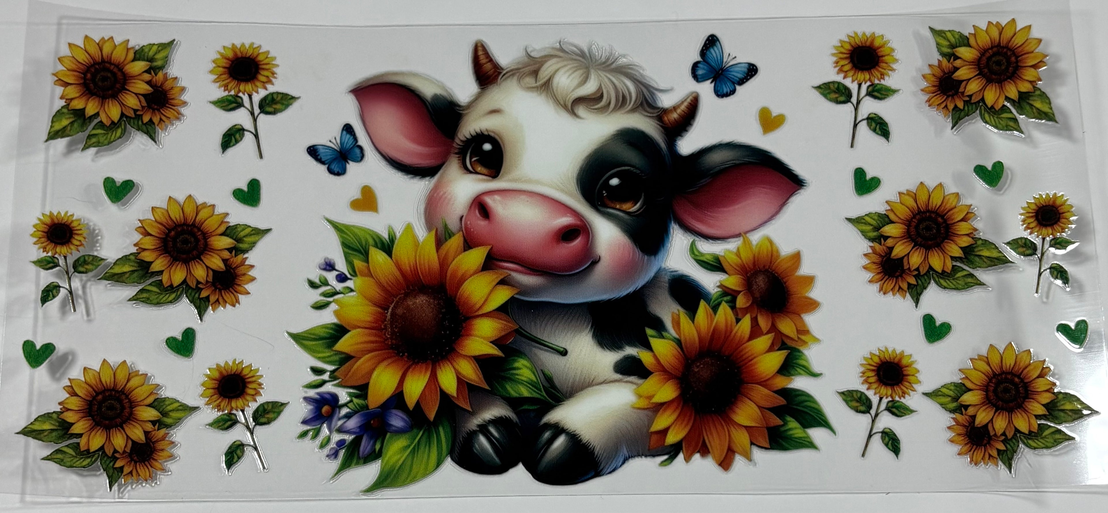 Cow with Sunflowers