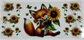 Fox with Sunflowers