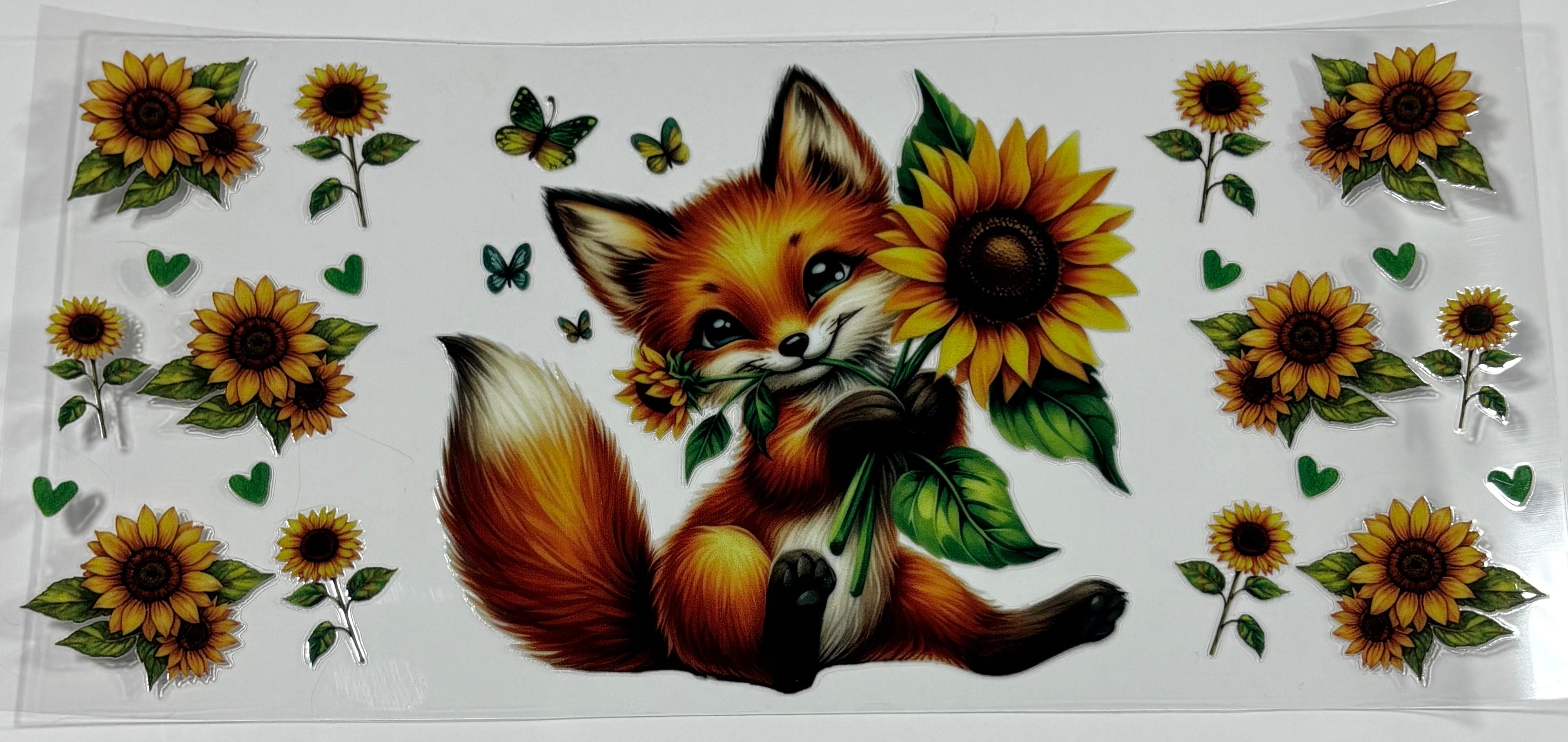 Fox with Sunflowers