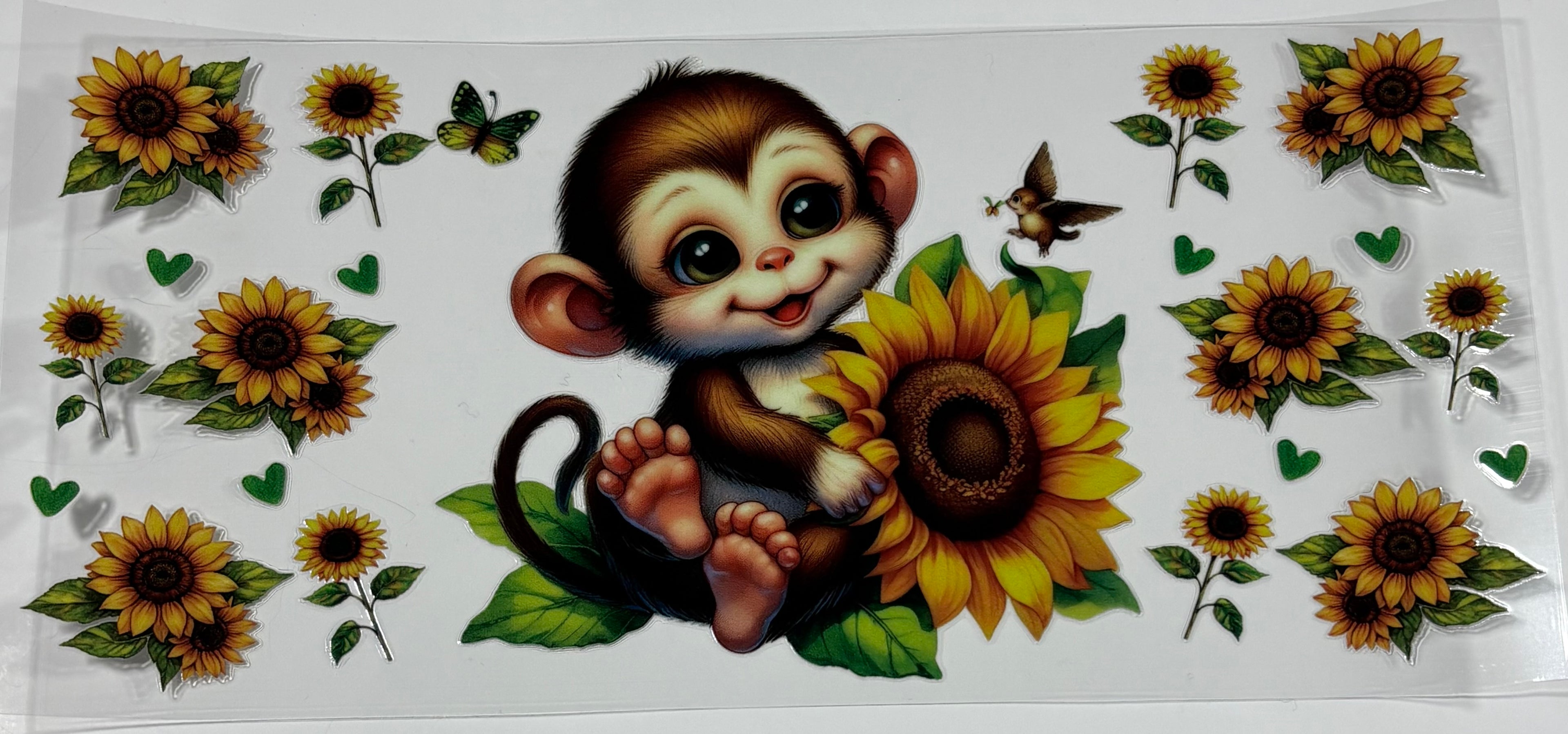 Monkey with Sunflowers
