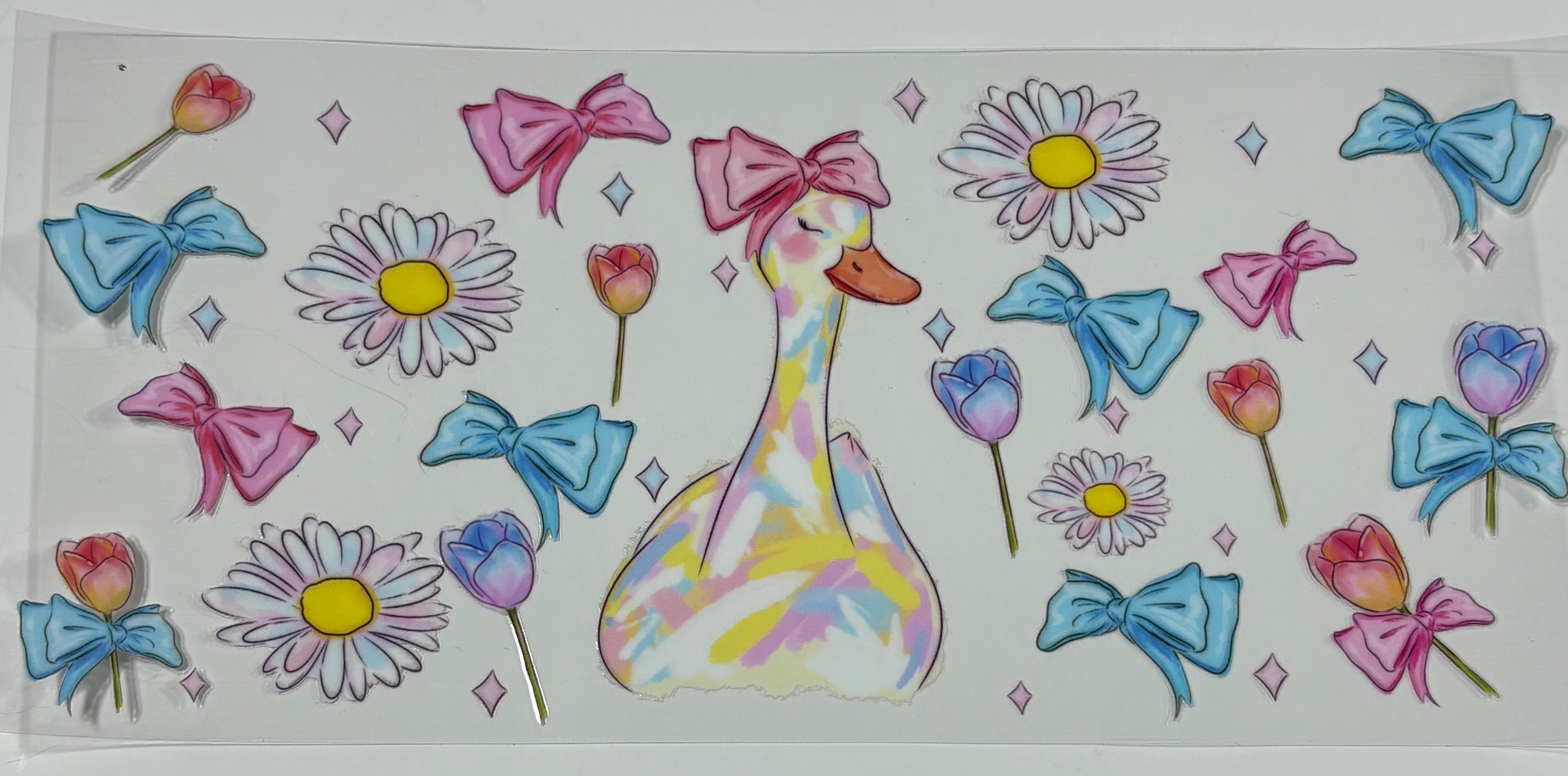 Goose with bows/flowers