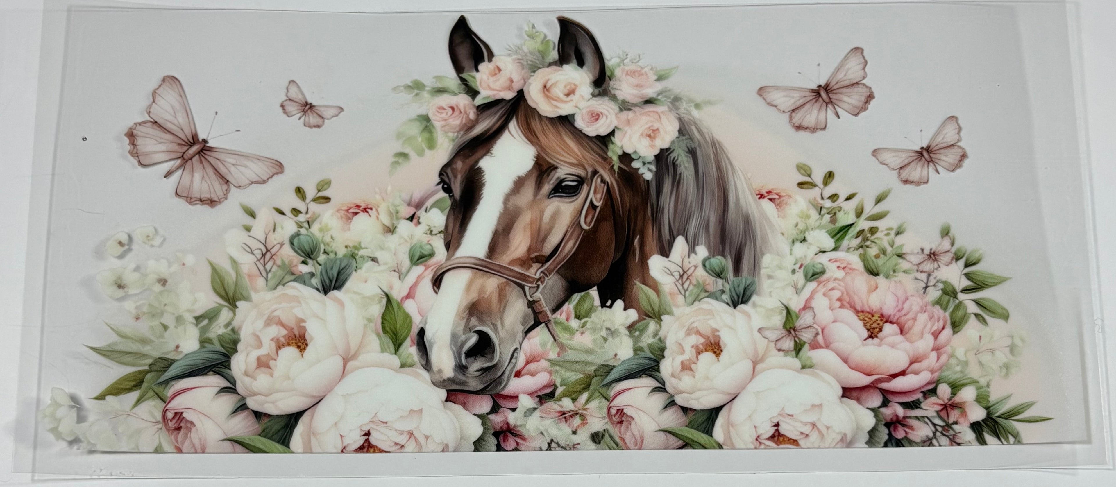 Horse with flowers