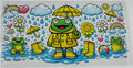 Frog in the rain