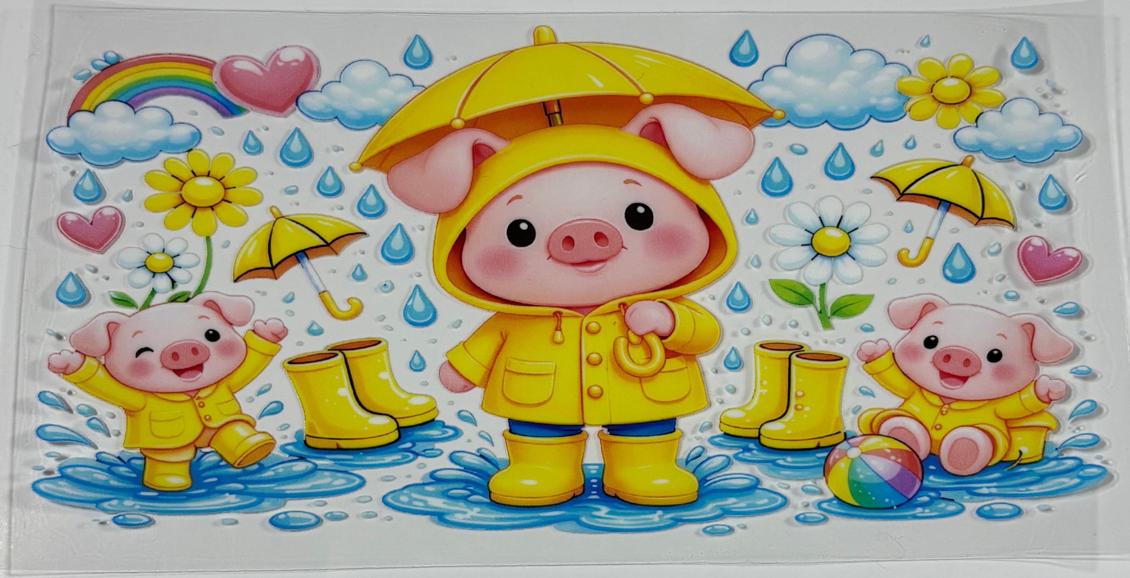 Pig in the rain
