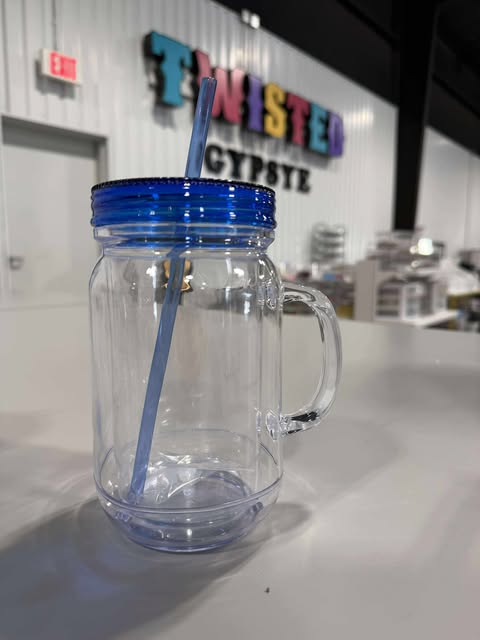 20oz PRE-DRILLED HOLE: ACRYLIC MUG