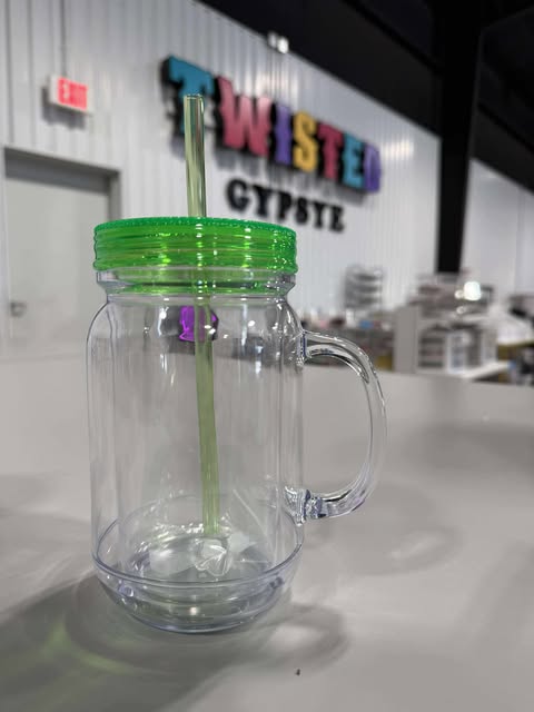 20oz PRE-DRILLED HOLE: ACRYLIC MUG