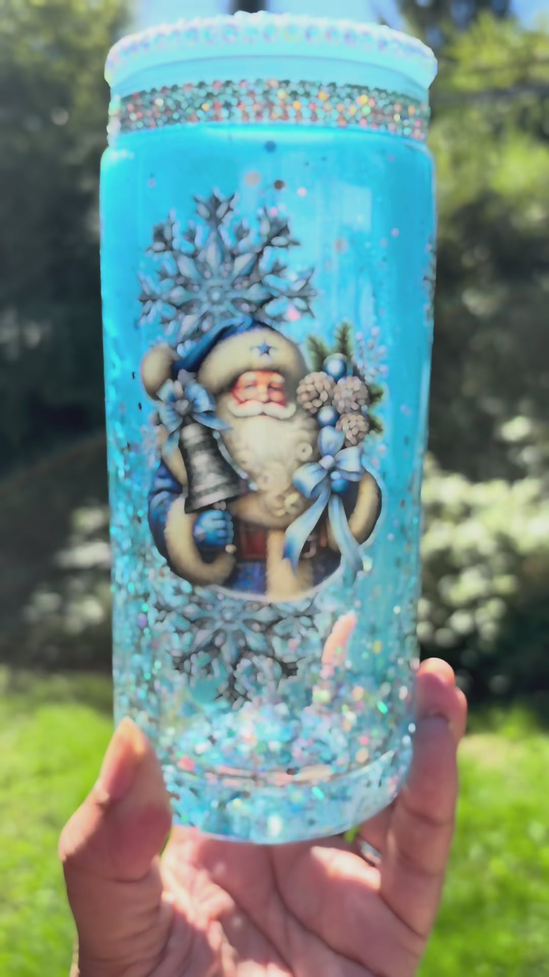 Pre-Made - 20oz Blue Christmas(lava)