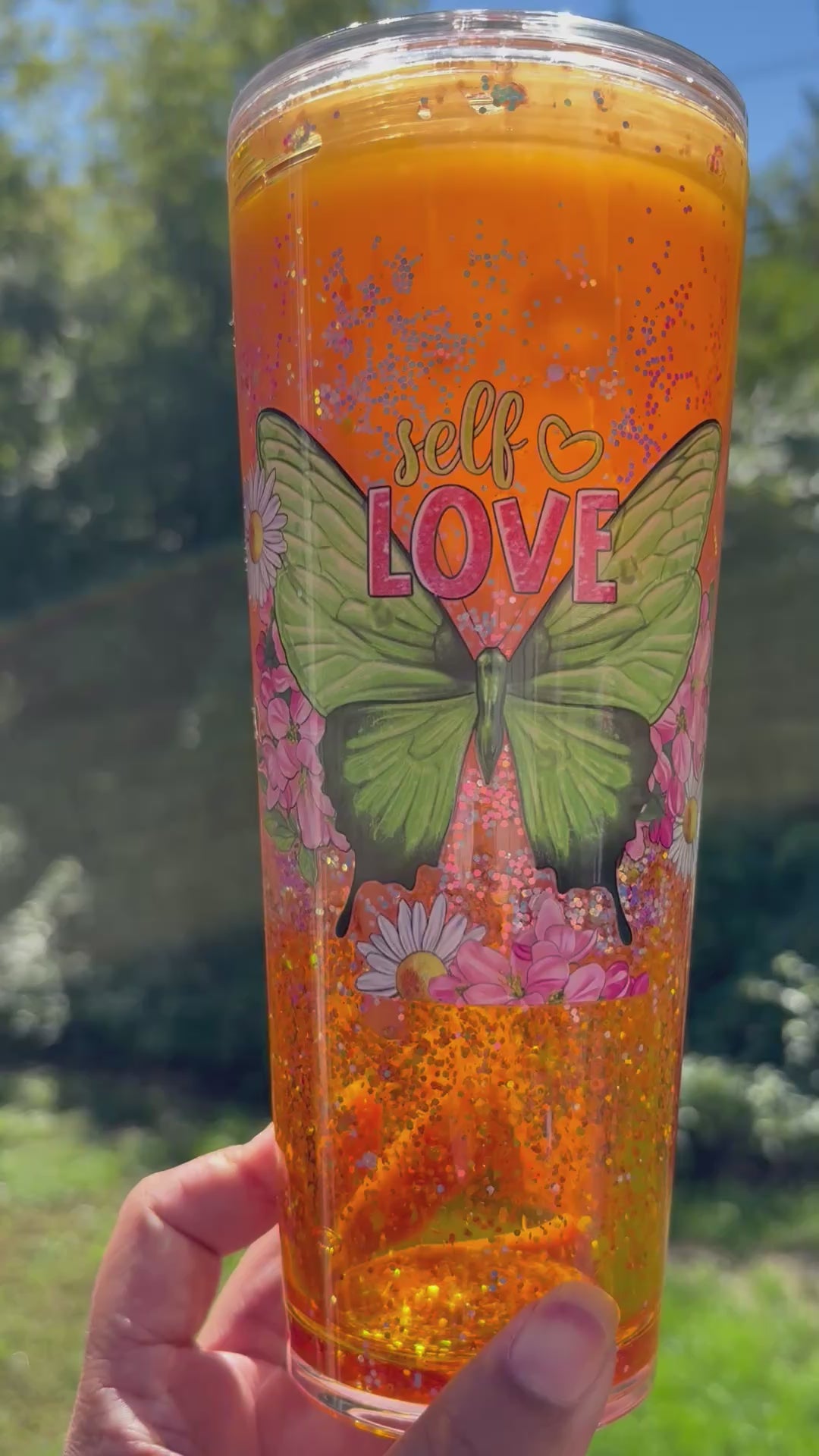 Pre-Made - 24oz Dual Lava- Self Love Butterfly
