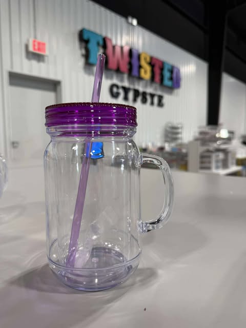20oz PRE-DRILLED HOLE: ACRYLIC MUG