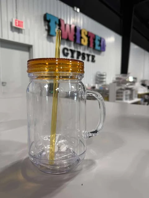 20oz PRE-DRILLED HOLE: ACRYLIC MUG